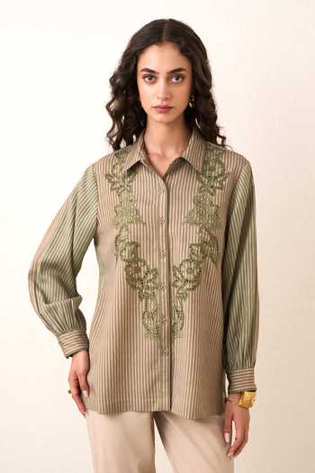 RANNA GILL Vestrielle Stripe Shirt