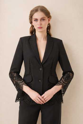 RANNA GILL Vaelisse Lace Panel Jacket