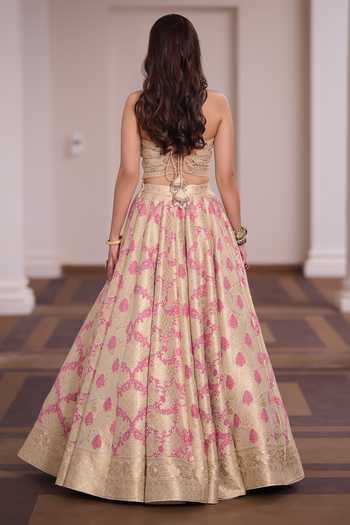 Safaa Gulaabi Cham Cham Corset Lehenga Set