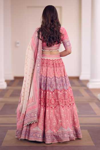 Safaa Gulbahar Barfi Multi Hued Lehenga Set 