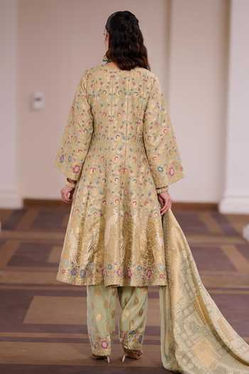 Safaa Pista Chandrakala Meenakari Anarkali Set
