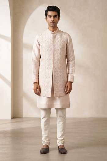 Vanshik Silk Bundi Kurta Set 