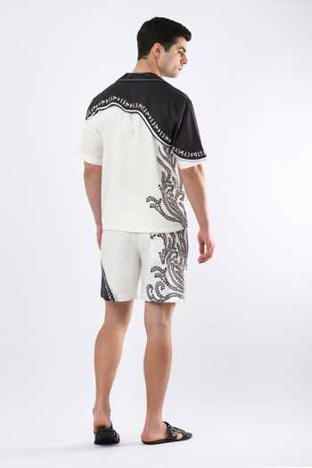 Limerick By Abirr N' Nanki Mace Warli Print Shorts 