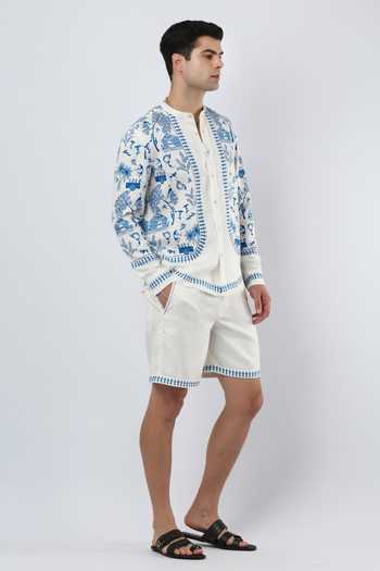 Limerick By Abirr N' Nanki Neo Textured Linen Shorts 