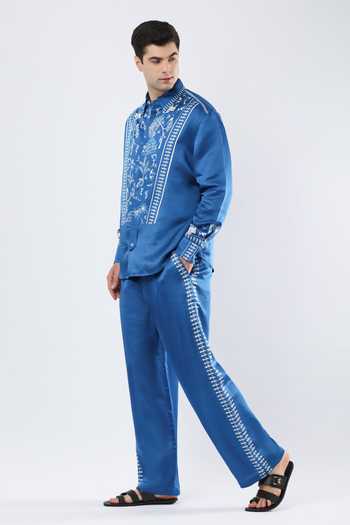 Limerick By Abirr N' Nanki Zev Linen Satin Pant 