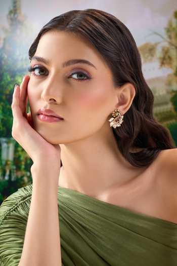 Nazaakat By Samara Singh Embellished Paisley Shaped Earrings 