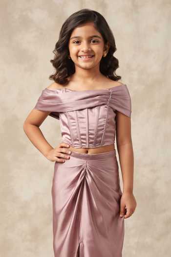 B'Infinite Draped Corset Top For Kids