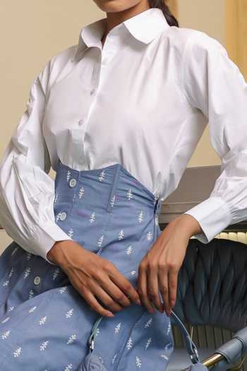 B'Infinite White Cotton Designer Shirt For Kids Online at Aza Fashions B'Infinite_White Cotton Designer Shirt For Kids_Online_at_Aza_Fashions