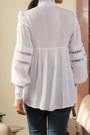 B'Infinite White Crepe Designer Blouse For Kids