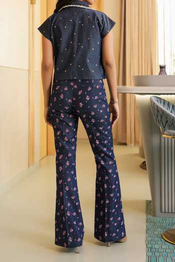 B'Infinite Colorful Dots Denim Shirt For Kids