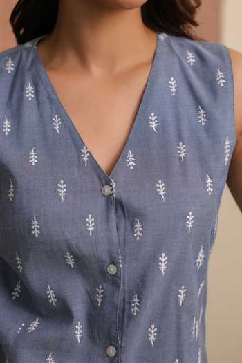 Buy B'Infinite Blue Denim Waistcoat For Kids Buy_B'Infinite_Blue Denim Waistcoat For Kids