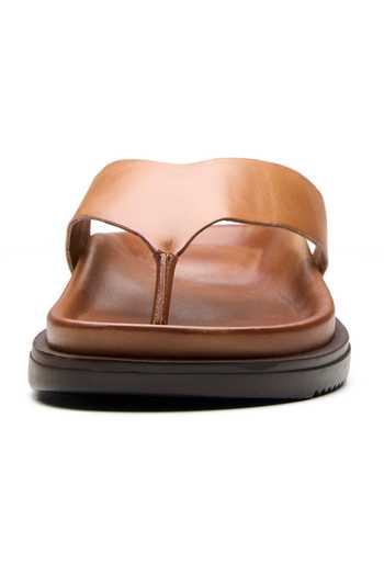 Buy_Dang Shoes_Brown Lune Geunuin Crust Leather Flats _Online_at_Aza_Fashions