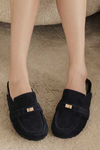 Dang Shoes_Blue Street Slip On Mules _at_Aza_Fashions