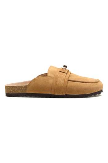 Dang Shoes_Brown Street Genuine Suede Leather Mules _Online_at_Aza_Fashions