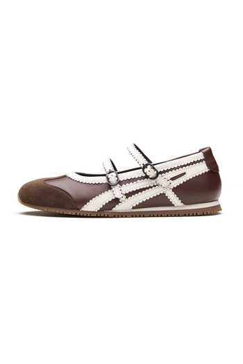 Buy_Dang Shoes_White Bubble Scallop Trim Flats _Online_at_Aza_Fashions