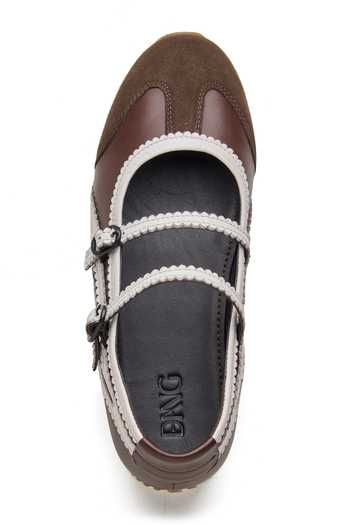 Dang Shoes Bubble Scallop Trim Flats 