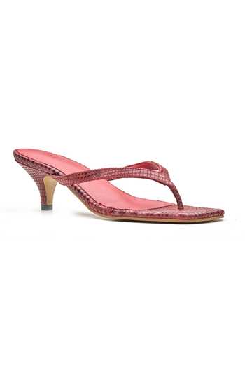 Buy Dang Shoes Red Spark Python Textured Heels Online at Aza Fashions Buy_Dang Shoes_Red Spark Python Textured Heels _Online_at_Aza_Fashions