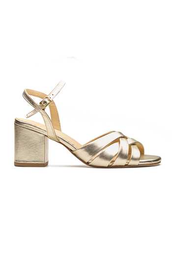 Dang Shoes_Gold Lucy Metallic Strappy Heels _Online_at_Aza_Fashions