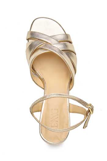 Dang Shoes Lucy Metallic Strappy Heels 