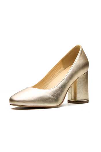 Dang Shoes Ivy Metallic Block Heels