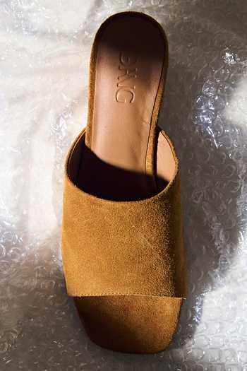 Buy_Dang Shoes_Brown Abba Open Toe Wedges 