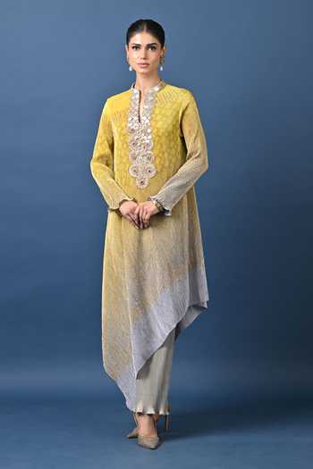 Kiran Uttam Ghosh Pleated Pant