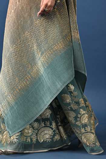 Buy Kiran Uttam Ghosh Green Net, Taffeta Gota Embroidered Sharara Online at Aza Fashions Buy_Kiran Uttam Ghosh_Green Net, Taffeta Gota Embroidered Sharara _Online_at_Aza_Fashions