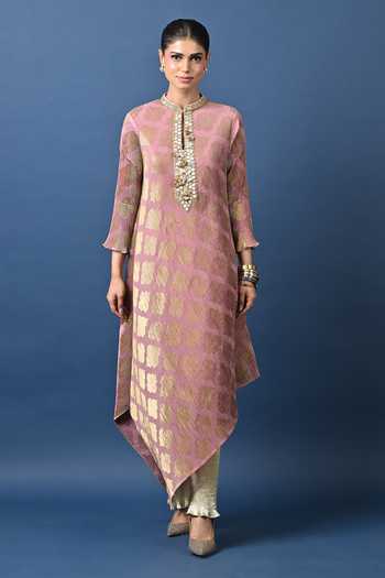 Kiran Uttam Ghosh Pleated Pant
