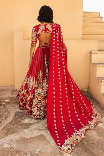 Payal & Zinal Devi Paisley Embroidered Lehenga Set