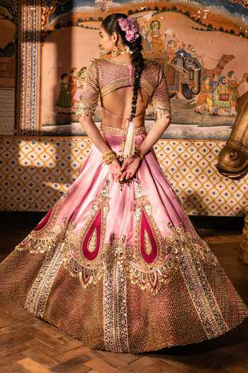 Payal & Zinal Shringaar Leaf Embroidered Lehenga Set