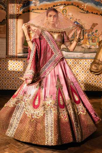 Payal & Zinal Shringaar Leaf Embroidered Lehenga Set