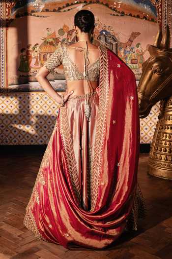 Payal & Zinal Sunehri Fern Embroidered Lehenga Set
