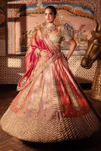 Payal & Zinal Sunehri Fern Embroidered Lehenga Set