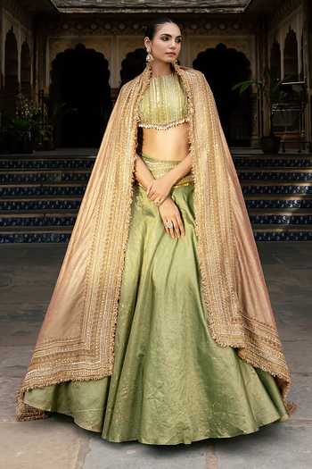 Payal & Zinal Laaya Hand Embroidered Blouse Lehenga Set 