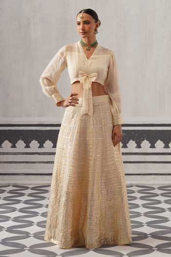 Palak & Mehak Koyal Cropped Blouse & Lehenga Set 