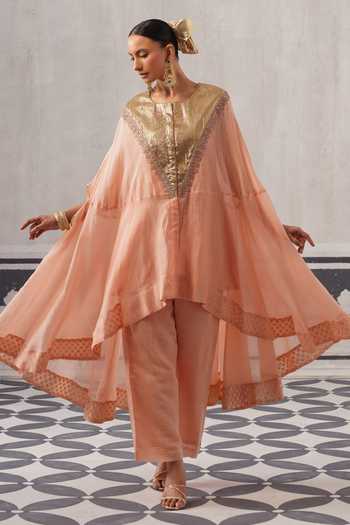 Palak & Mehak Mihika Gota Work Kaftan & Pant Set 