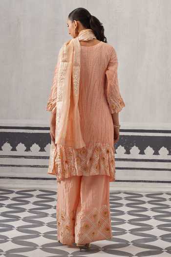 Palak & Mehak Rasna Crinkled Textured Kurta Set