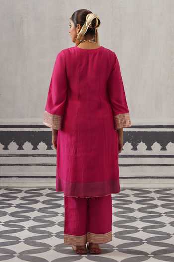 Palak & Mehak Yolk Yoke Embellished Kurta Set 