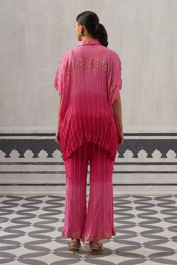 Palak & Mehak Baani Gota Embellished Shirt & Pant Set 
