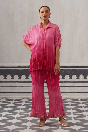 Palak & Mehak Baani Gota Embellished Shirt & Pant Set 