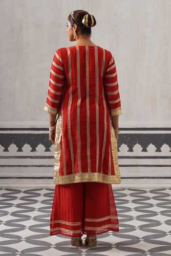 Palak & Mehak Kimi Gota Embellished Kurta Set