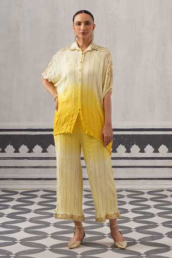 Palak & Mehak Baani Gota Embellished Shirt & Pant Set 