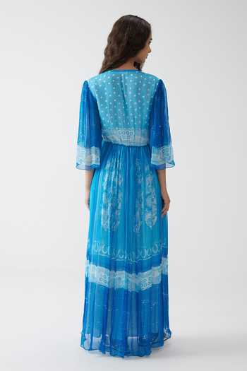 Reena Sharma Aster V Neck Long Dress 