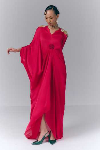 Varun Bahl Applique Work Draped Kaftan