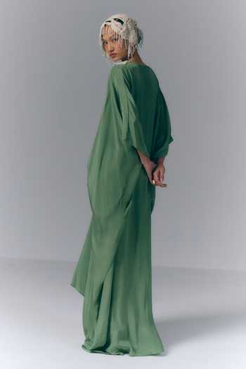 Varun Bahl Placement Embroidered Draped Kaftan