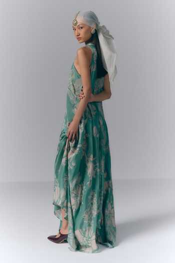 Varun Bahl Aqua Whisper Printed Kaftan