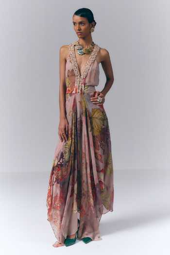 Varun Bahl Floral Mirage Print Kaftan