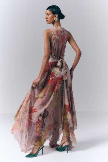 Varun Bahl Floral Mirage Print Kaftan