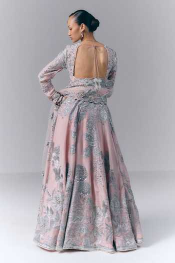 Varun Bahl Garden Embroidered Anarkali With Dupatta