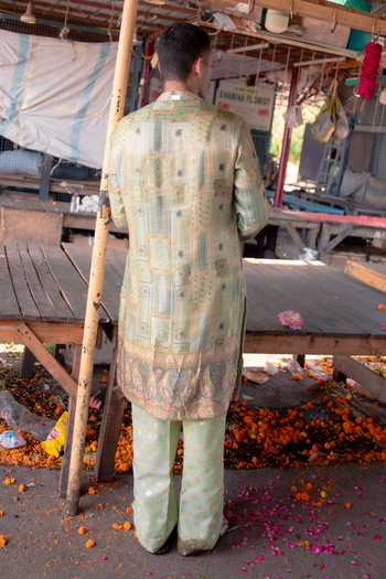 Soniya G Banarsi Silk Kurta & Pant Set 